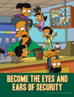 Simpsons Workplace Security Safety Poster   Become The Eyes and Ears Of Security: Industrial Warning Signs: Industrial & Scientific