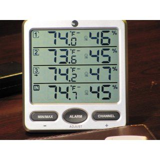 Ambient Weather WS 10 Wireless Indoor/Outdoor 8 Channel Thermo Hygrometer with Three Remote Sensors   Weather Stations