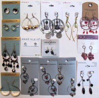 14 Earrings NEW YORK & COMPANY Liz Claiborne ANNE KLEIN xhilaration AMERICAN EAGLE OUTFITTERS Merona Below Wholesale Jewelry Lot Costume Fashion Mixed Inventory Liquidation Clearance Sale: Jewelry