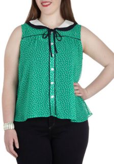 Je T'Adore Top in Plus Size  Mod Retro Vintage Short Sleeve Shirts