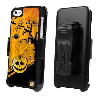 Beyond Cell Halloween Special 3 in 1 Kombo Case & Holster Belt Clip Combo with 3in1 Combo for Apple Iphone 5C Lite   Pumpkin    : Cell Phones & Accessories