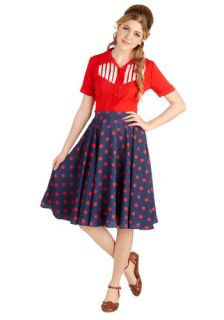 Ikebana for All Skirt in Dots  Mod Retro Vintage Skirts
