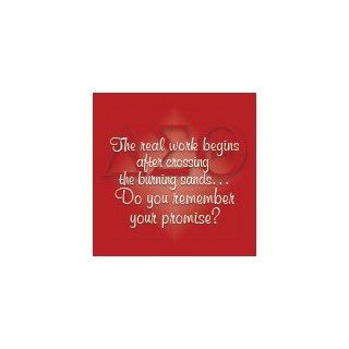 Delta Sigma Theta Sorority Motivational Magnet   "The Real Work Begins after Crossing the Burning Sands"   Refrigerator Magnets