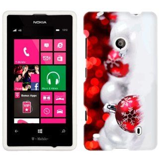 Nokia Lumia 521 Christmas Red Ball Art Phone Case Cover: Cell Phones & Accessories