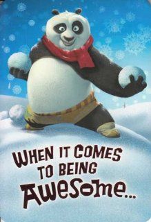 Greeting Christmas Card Kung Fu Panda 2 "When It Comes to Being Awesome" : Paper Stationery : Office Products