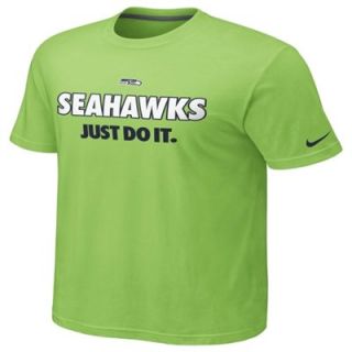 Nike Seattle Seahawks Just Do It T Shirt   Neon Green