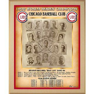 Healy Chicago Cubs 1908 World Series Team Picture Plaque : Sports & Outdoors