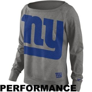 New York Giants Ladies Wildcard Epic Crew Performance Sweatshirt   Ash