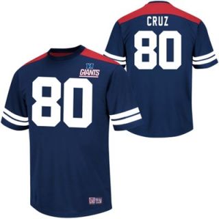Victor Cruz New York Giants Hashmark Jersey T Shirt   Royal Blue