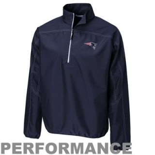 Cutter & Buck New England Patriots Kenmore Performance Half Zip Pullover Jacket   Navy Blue