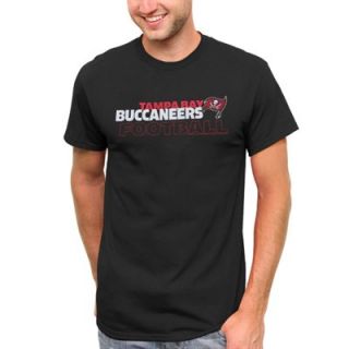 Tampa Bay Buccaneers Horizontal Text T Shirt   Black