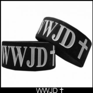 Wwjd What Would Jesus Do Designer Rubber Saying Bracelet #50: Clothing