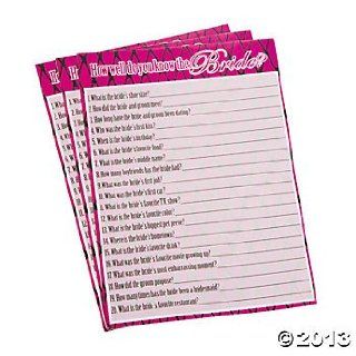 How Well Do You Know the Bride?   Bridal Shower Game   24 sheets: Toys & Games