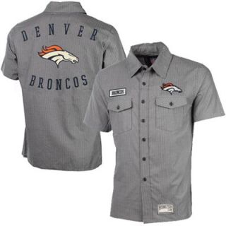 Denver Broncos Tailgate Button Up Shirt   Gray
