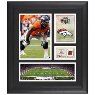 Louis Vasquez Denver Broncos Framed 15 x 17 Collage with Game Used Football