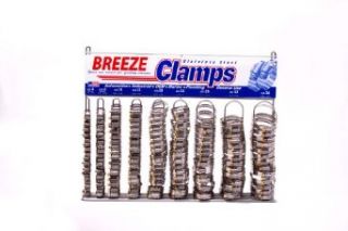 Breeze Hose Clamp Display Assortment, Automotive Assortment, 1 assortment contains: 200 assorted Automotive Clamps, one 6200 Empty Rack: Stainless Hose Clamp Assortment: Industrial & Scientific