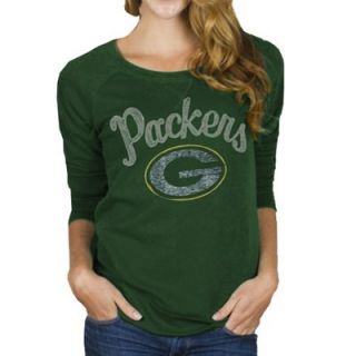 Junk Food Green Bay Packers Ladies Field Goal Fleece Sweatshirt   Green