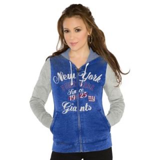 Touch by Alyssa Milano New York Giants Ladies Touchdown Full Zip Hoodie   Royal Blue