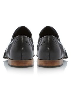 Bertie Ashdown lace up wingtip gibson shoes Black