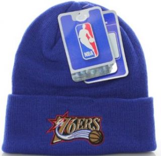 Philadelphia 76ers Basketball Cuff Knit Beanie Hat Cap Blue [Apparel]  Sports Fan Beanies  Clothing