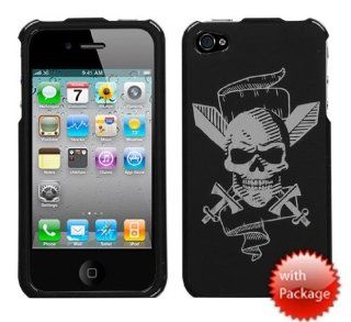 Hard Plastic Snap on Cover Fits Apple iPhone 4 4S Pirate Skull Reflex Plus A Free LCD Screen Protector AT&T, Verizon (does NOT fit Apple iPhone or iPhone 3G/3GS or iPhone 5/5S/5C) Cell Phones & Accessories