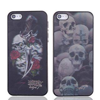 3D Effect Skulls Pattern Case for iPhone 5/5S : Cell Phone Carrying Cases : Sports & Outdoors
