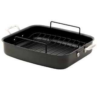 Emeril by All Clad E9199764 Hard Anodized Nonstick Roaster with Nonstick Rack Cookware, Black: Kitchen & Dining