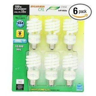 Sylvania Energy Saving, 11 Watt, CFL Twist Light Bulbs, Soft White, 6 Pack: Health & Personal Care