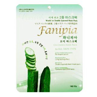 Fanipia Moisturizing Soothing Troubled Skin Powerful Moisturizing Cucumber Mask Sheet Pack of 3 : Facial Masks : Beauty