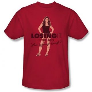 Losing It ENOUGH Short Sleeve Adult Tee RED T Shirt: Clothing