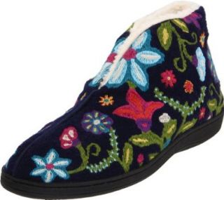 ACORN Women's Talara Bootie Slipper, Navy/Multi, Small/5 6 M US: Slippers Wool: Shoes
