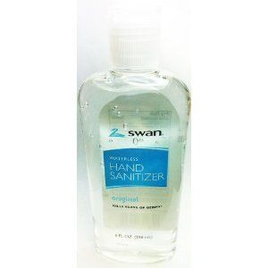 1 , Eight oz., Bottle, of, Swan, Original, waterless hand sanitizer, Kills 99.99 percent of germs, 8 fluid ounce bottle: Everything Else