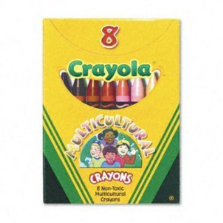 Crayola Multicultural Crayons, Wax, Large Size, Eight Skin Tone Colors per Box: Toys & Games
