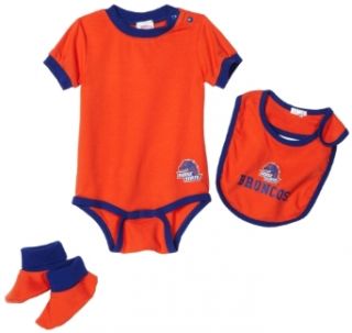 NCAA Infant/Toddler Boys' Boise State Broncos Bib & Bootie Set (Orange, 12 Months)  Infant And Toddler Sports Fan Apparel  Sports & Outdoors