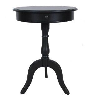 Shop One Drawer Pedestal Table (Black) (29.75"H x 21.5"W x 21.5"D) at the  Furniture Store