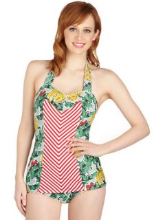 Tread All Over One Piece Swimsuit  Mod Retro Vintage Bathing Suits