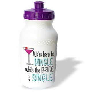 wb_112235_1 EvaDane   Funny Quotes   We're here to mingle while the bride is single, Bachelorette Party   Water Bottles : Bike Water Bottles : Sports & Outdoors