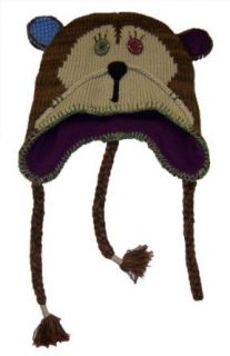 Ladies Patchwork Critter Hat   Monkey [4010]: Clothing