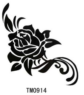Black Totem Black Rose Limited Edition Tattoo Stickers Temporary Tattoos (Paste Neck / Shoulder / Chest / Hand /, Etc.) Fashion Models Single Noble Alternative Avant garde Barcode 10pcs/lot : Beauty