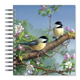 ECOeverywhere Chickadee and Appleblossom Picture Photo Album, 18 Pages, Holds 72 Photos, 7.75 x 8.75 Inches, Multicolored (PA12253) : Wirebound Notebooks : Office Products