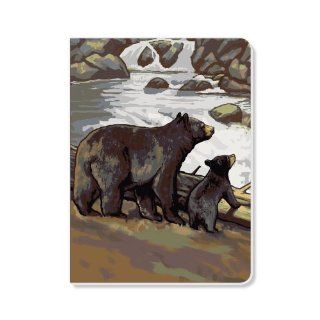 ECOeverywhere Park Bears Journal, 160 Pages, 7.625 x 5.625 Inches, Multicolored (jr14403) : Hardcover Executive Notebooks : Office Products