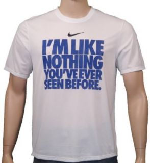 Nike Men's "I'm Like Nothing You've ever Seen" Dri Fit Running Shirt   White   2XL: Clothing