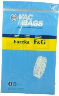 Eureka F & G Bags, DVC Replacement Brand, designed to fit Eureka Upright Vacuum Cleaners except 7000 Series and Models 210, 1212, and 1401, will also fit White Westinghouse Upright Models using bag Style VIP 1020, 3 bags in pack   Household Vacuum Bags