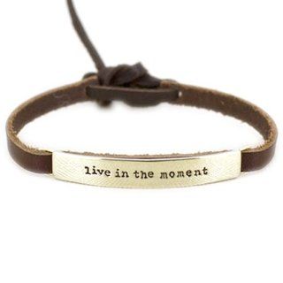 Live In The Moment Mixed Metal & Leather Bracelet: Mima & Oly by Far Fetched: Jewelry