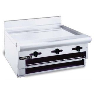 American Range ARGB 24 Raised Griddle Broiler Combo Countertop Gas 24 Wide 20 000 BTU Every 12 3/4 Thick Plate Manual Controls: Kitchen & Dining