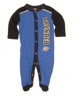 Oklahoma City Thunder Baby Footed Sleeper Pajamas (6 9 Months) : Sports Fan Apparel : Sports & Outdoors