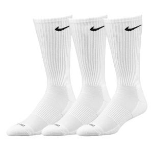 Nike 3 Pk Dri Fit 1/2 Cushion Crew Socks   Training   Accessories   White