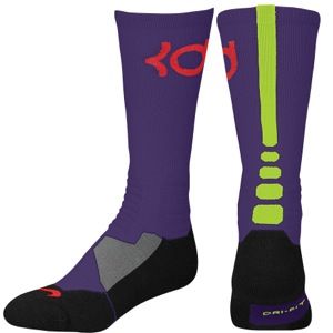 Nike KD Hyper Elite Crew Socks   Mens   Basketball   Accessories   Court Purple/Black/Volt/Light Crimson