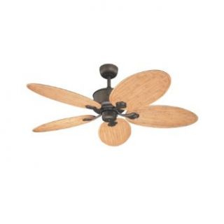 Westinghouse 72440 Oak Harbor 56 Inch Five Blade Ceiling Fan, Oil Rubbed Bronze with Bamboo Light Maple Blades    