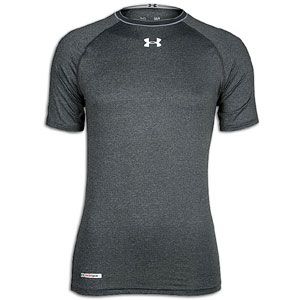 Under Armour Heatgear Sonic Compression S/S T Shirt   Mens   Training   Clothing   Carbon Heather/Black